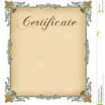 Blank Certificate Template Stock Illustration. Illustration Intended For Blank Certificate Templates Free Download