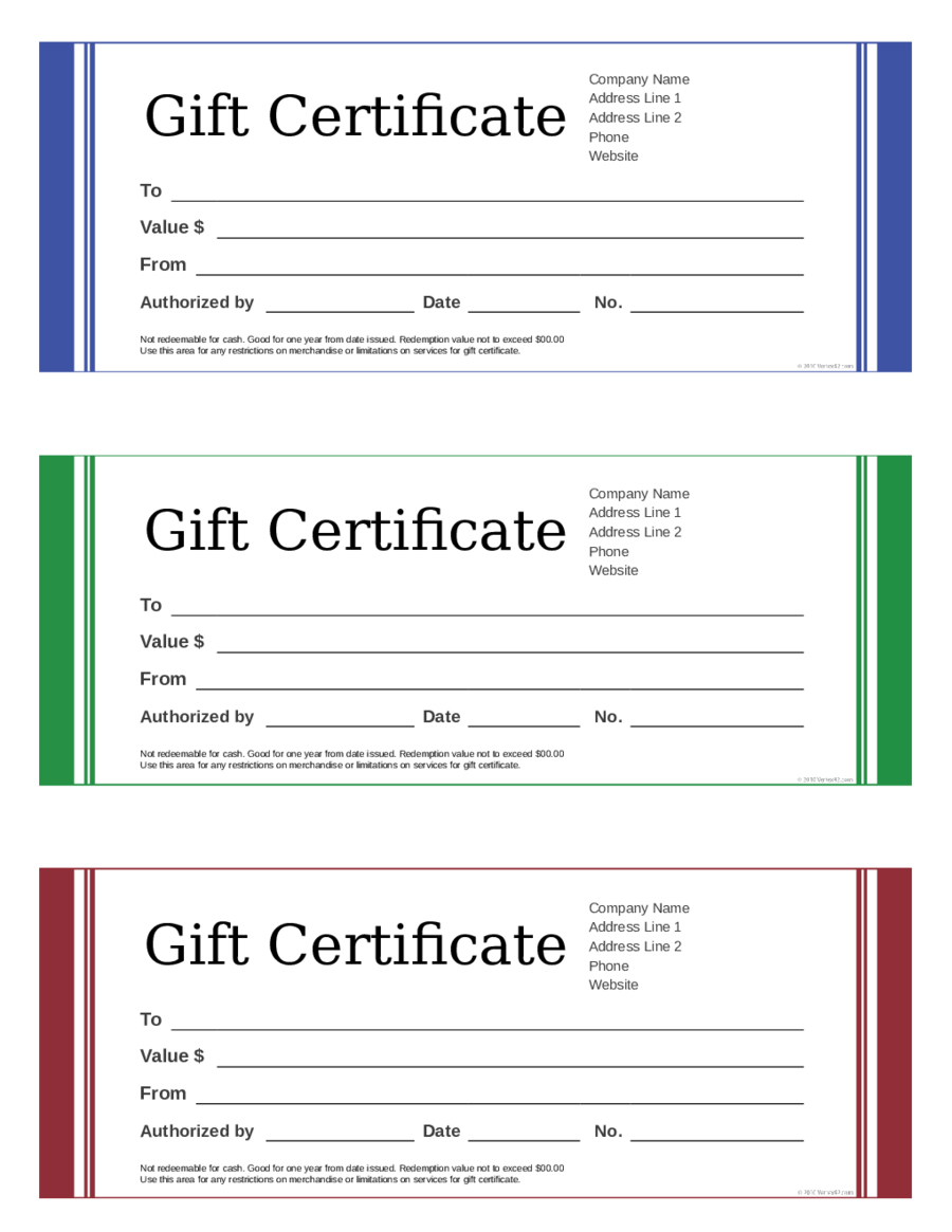 Blank Gift Certificate – Edit, Fill, Sign Online | Handypdf Regarding Fillable Gift Certificate Template Free