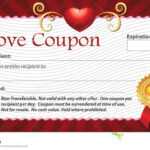Blank Love Coupon Stock Illustration. Illustration Of Throughout Love Certificate Templates