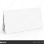 Blank Paper Tent Template White Tent Card Empty Space Render With Regard To Blank Tent Card Template