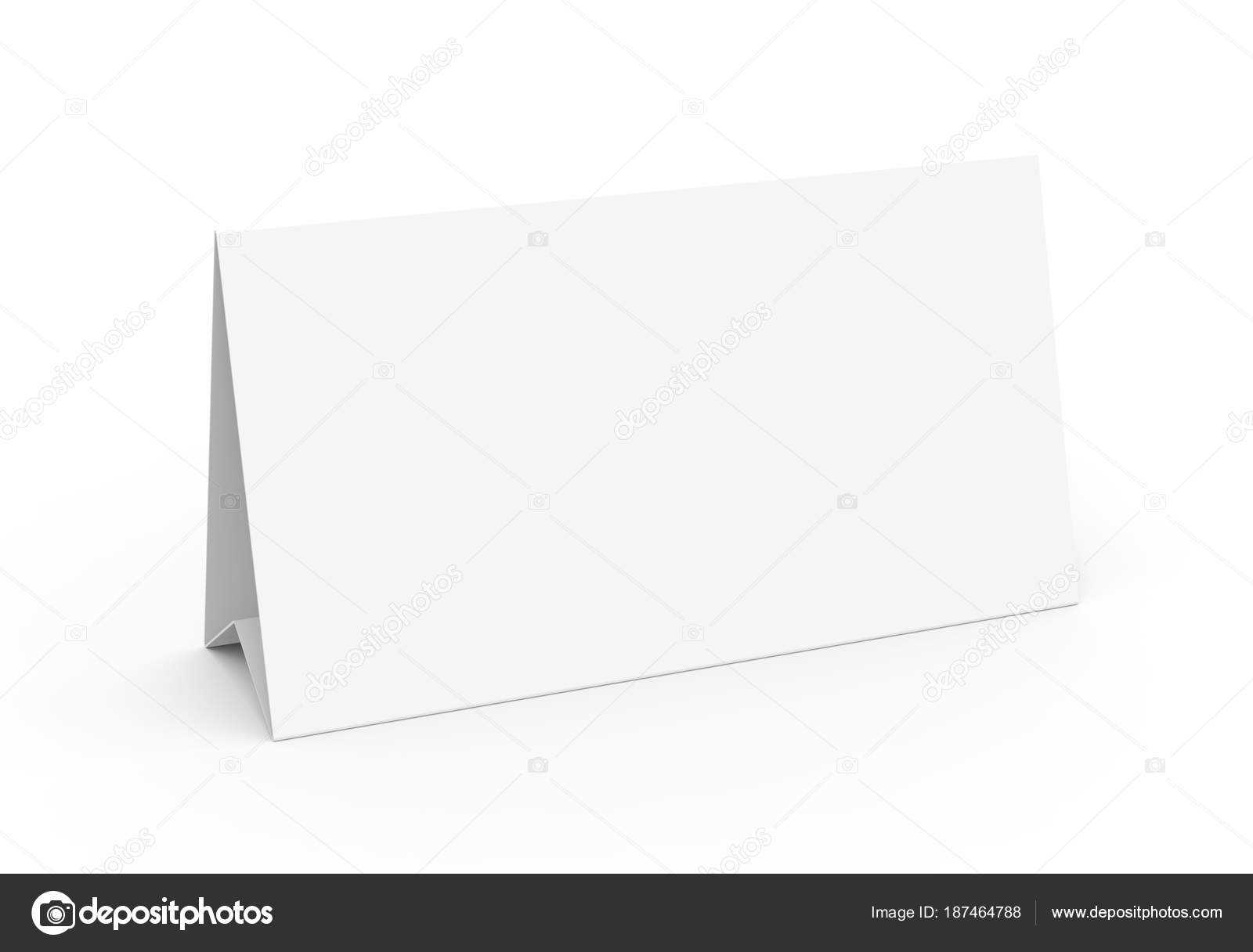 Blank Paper Tent Template White Tent Card Empty Space Render With Regard To Blank Tent Card Template
