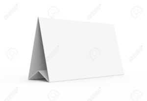 Blank Paper Tent Template, White Tent Card With Empty Space In.. regarding Blank Tent Card Template