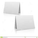Blank White Paper Stand Table Holder Card. 3D Vector Design throughout Card Stand Template