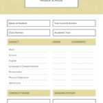 Blue And Brown Middle School Report Card – Templatescanva Regarding Report Card Template Middle School