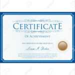 Blue Certificate Or Diploma Template With Regard To Dance Certificate Template
