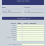 Blue Simple Homeschool Report Card – Templatescanva Inside Boyfriend Report Card Template