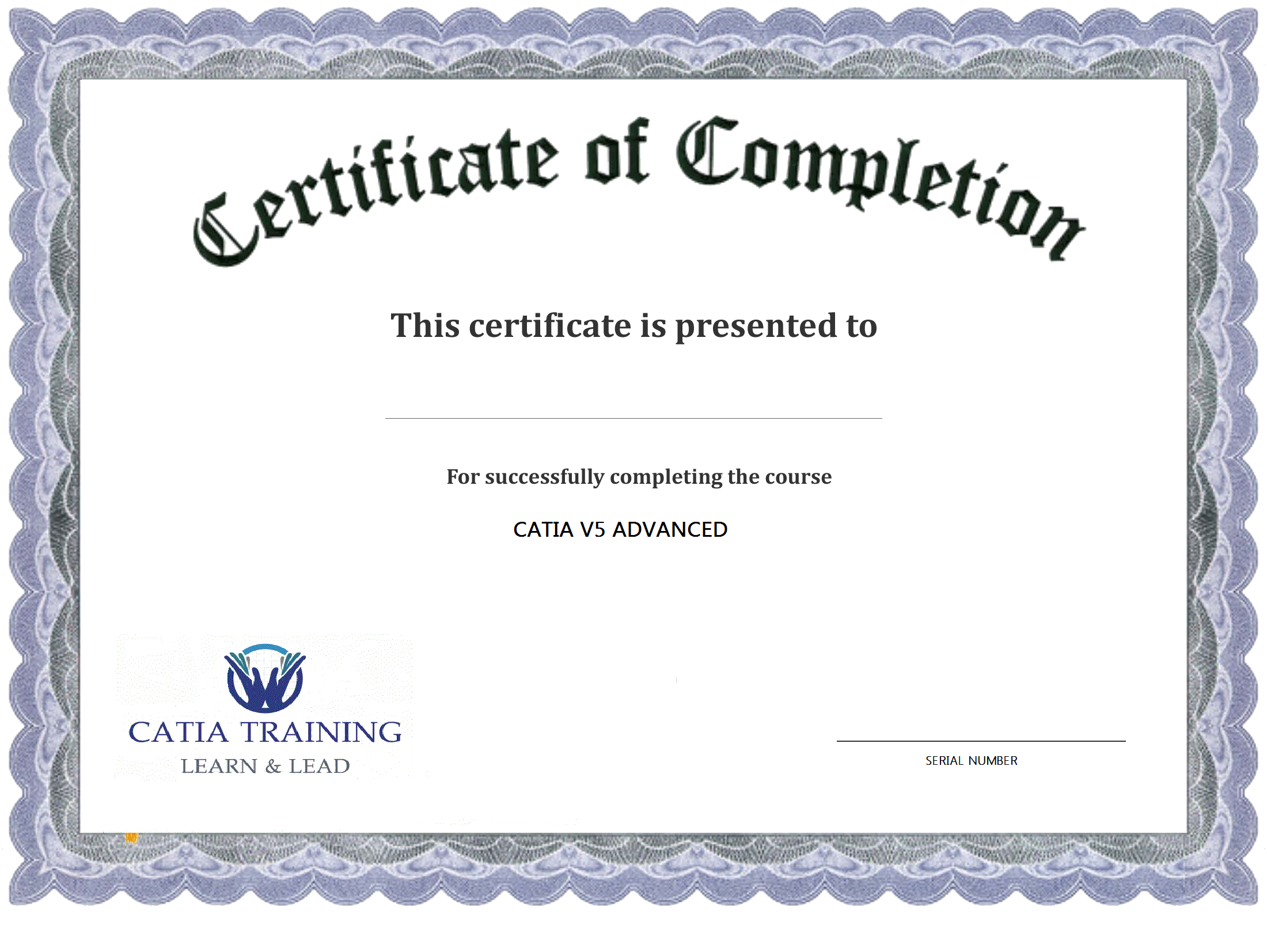Bluish Pdf Formatted Certificate Of Completion Template With Certificate Of Completion Template Word