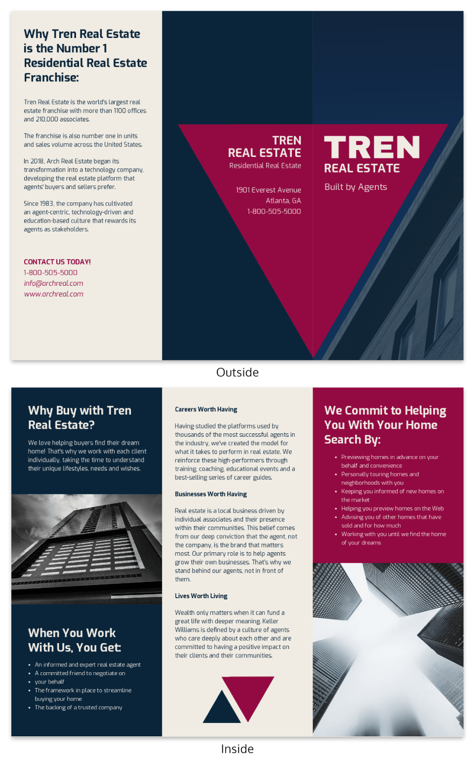 Bold Real Estate Tri Fold Brochure Template Within Training Brochure Template