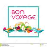 Bon Voyage – Banner, Vector Template Illustration Stock Throughout Bon Voyage Card Template