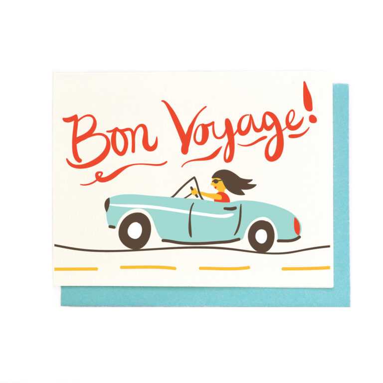 Free Printable Bon Voyage Card