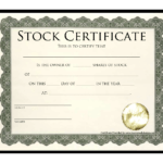 Bordered Sample Stock Certificate Template Intended For Free Stock Certificate Template Download
