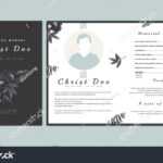 Botanical Memorial Funeral Invitation Card Template Stock Within Memorial Cards For Funeral Template Free