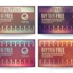 Bright And Colorful Customer Loyalty Card Or Reward Card Templates Throughout Customer Loyalty Card Template Free