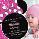 Bright Minnie Mouse Birthday Invitation Card Template Inside Minnie Mouse Card Templates