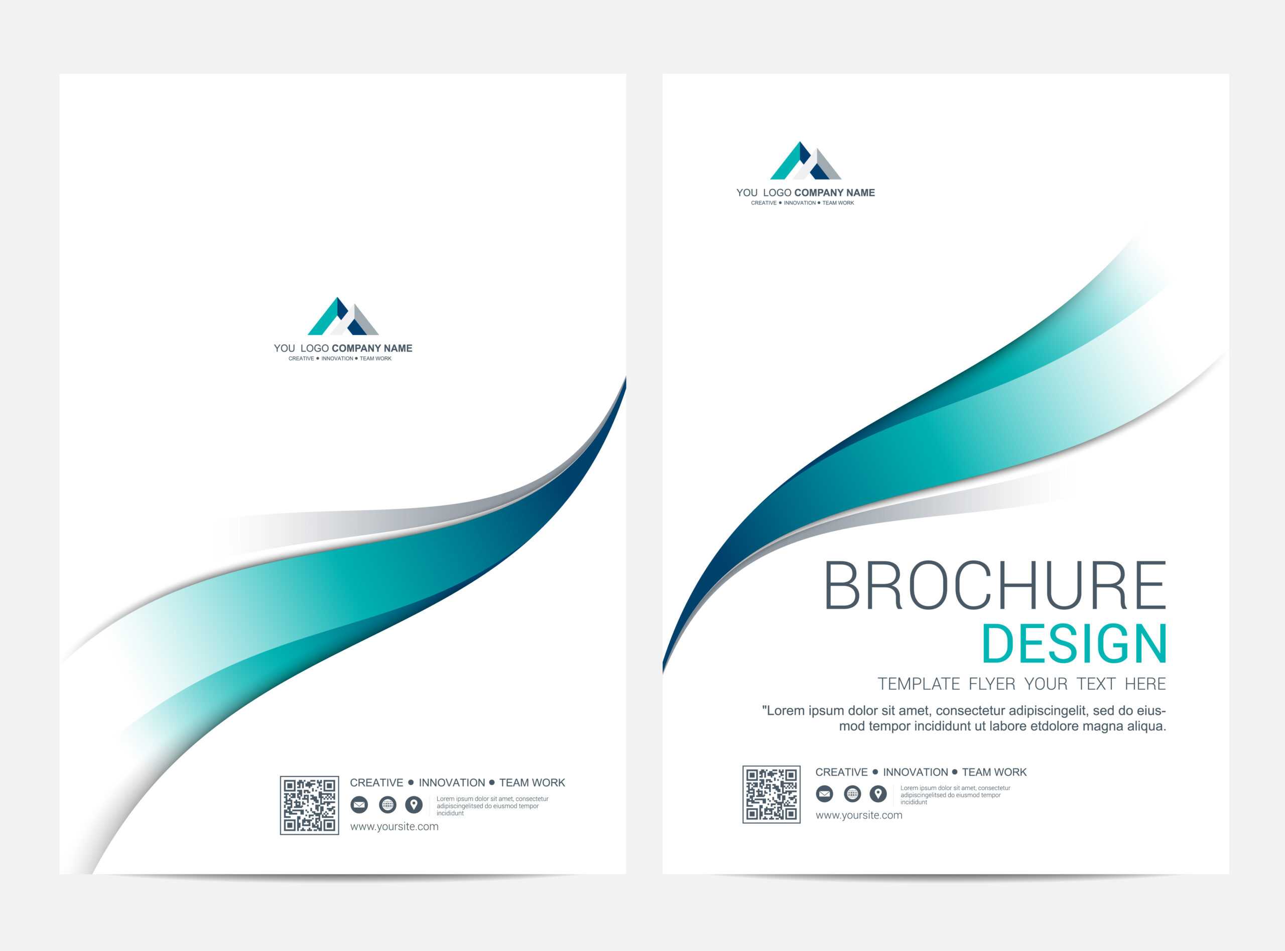 Brochure Or Flyer Design Template Background – Download Free With E Brochure Design Templates