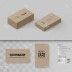Brown Business Cards Template. Branding Mock Up With 3D Rotate.. Within Transparent Business Cards Template
