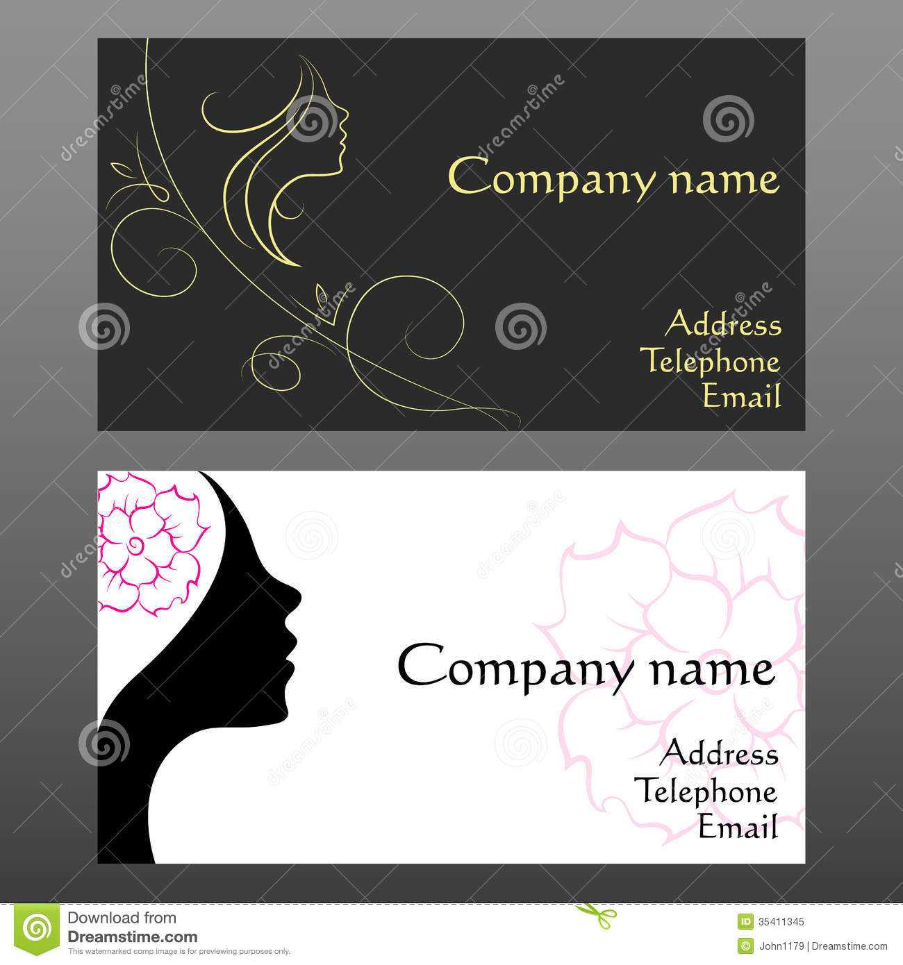 Business Card For Hairdressers Stock Vector – Illustration Intended For Hairdresser Business Card Templates Free
