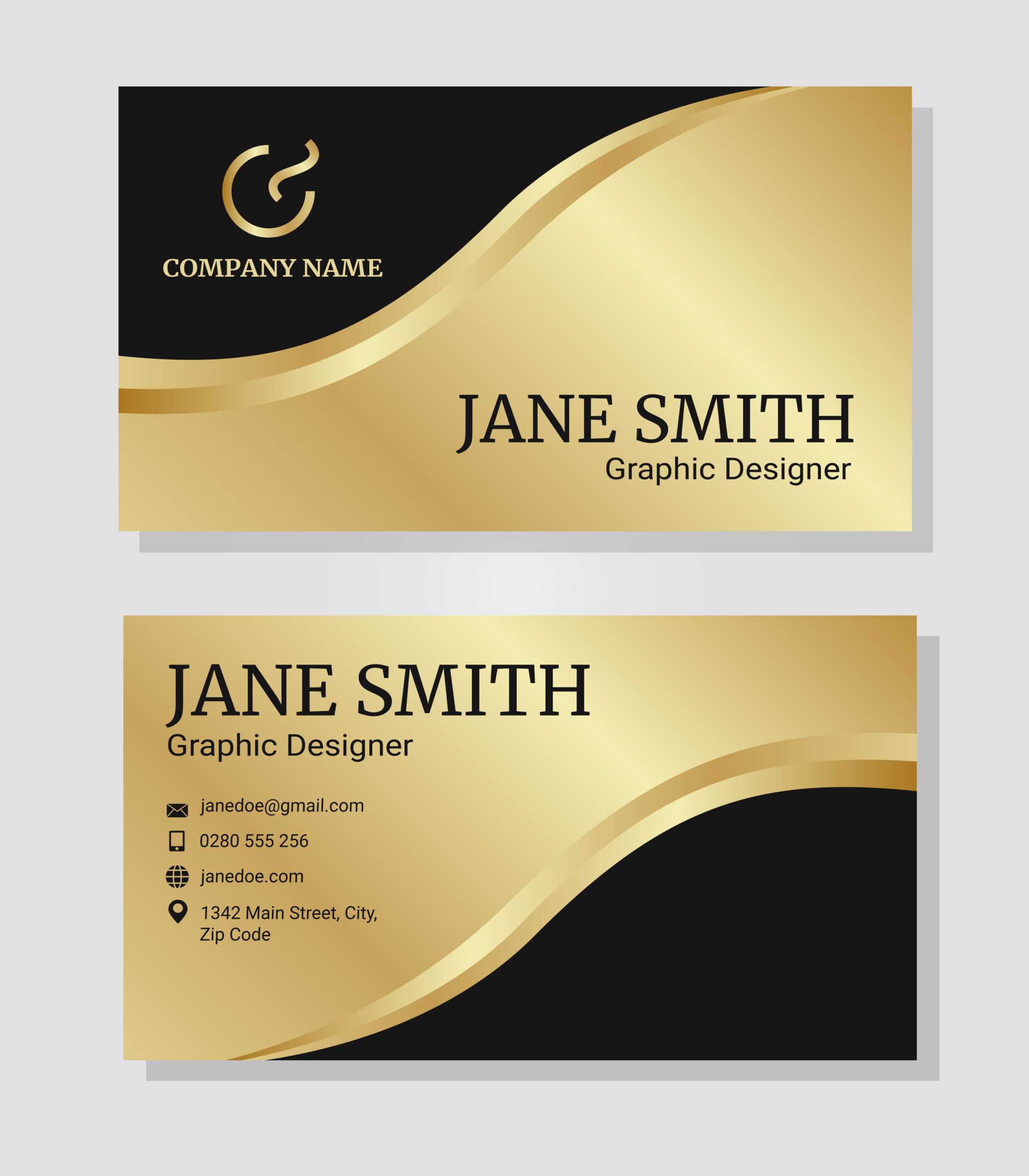 Business Card Gold Free Vector Art – (3,225 Free Downloads) Pertaining To Designer Visiting Cards Templates