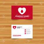 Business Card Template. Blood Donation Sign Icon. Medical Donation In Donation Card Template Free