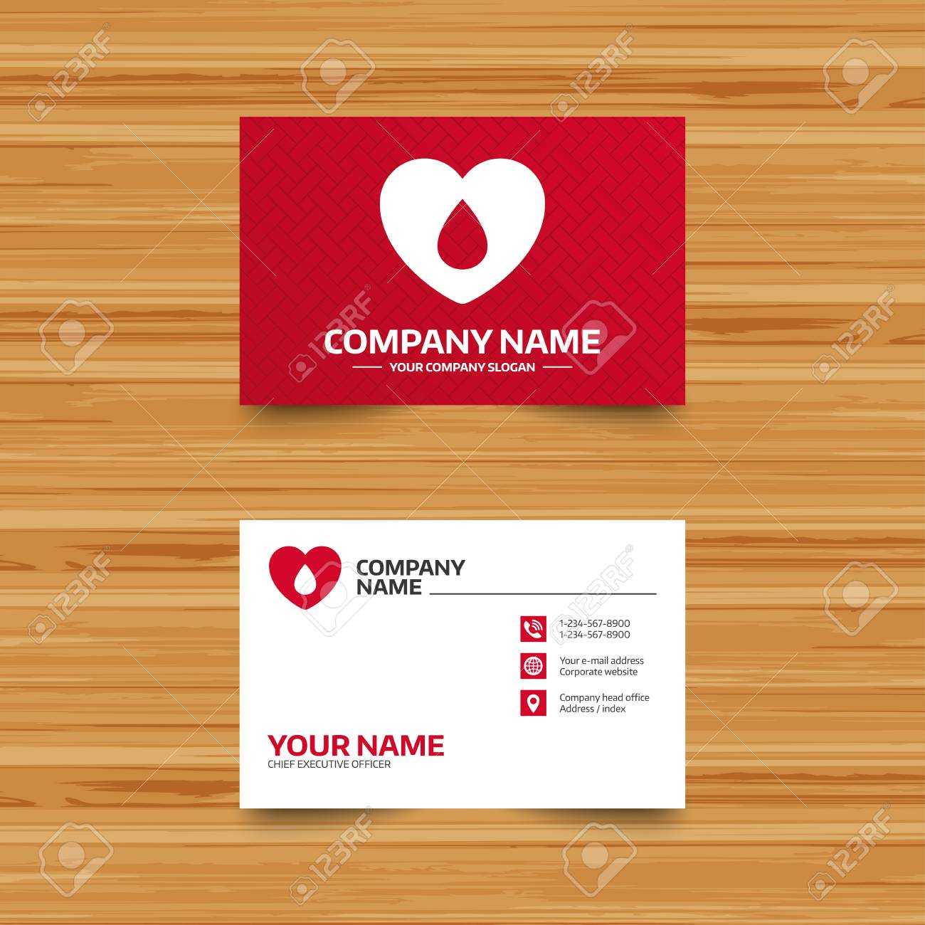 Business Card Template. Blood Donation Sign Icon. Medical Donation In Donation Card Template Free