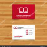 Business Card Template Book Sign Icon Stock Vector (Royalty For Index Card Template Open Office