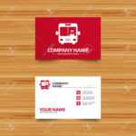 Business Card Template. Bus Sign Icon. Public Transport With.. In Transport Business Cards Templates Free