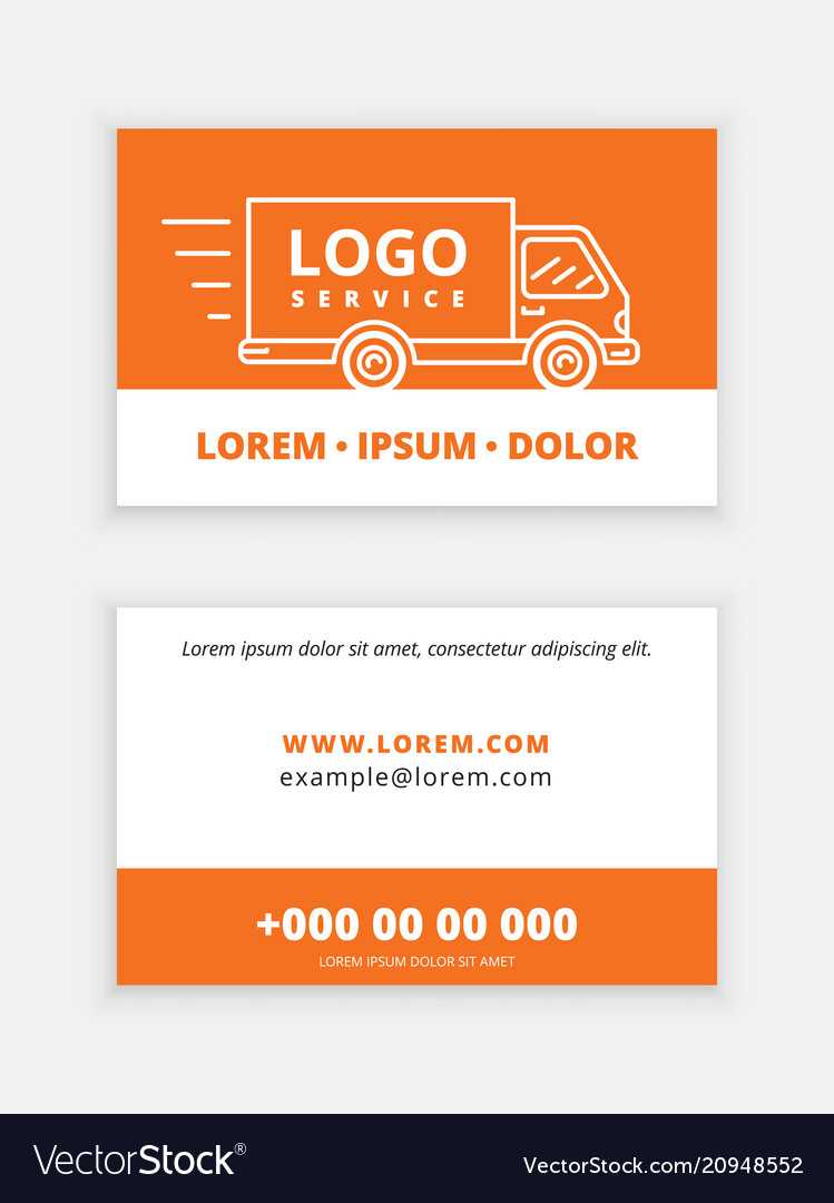 Business Card Template Delivery Service Inside Transport Business Cards Templates Free