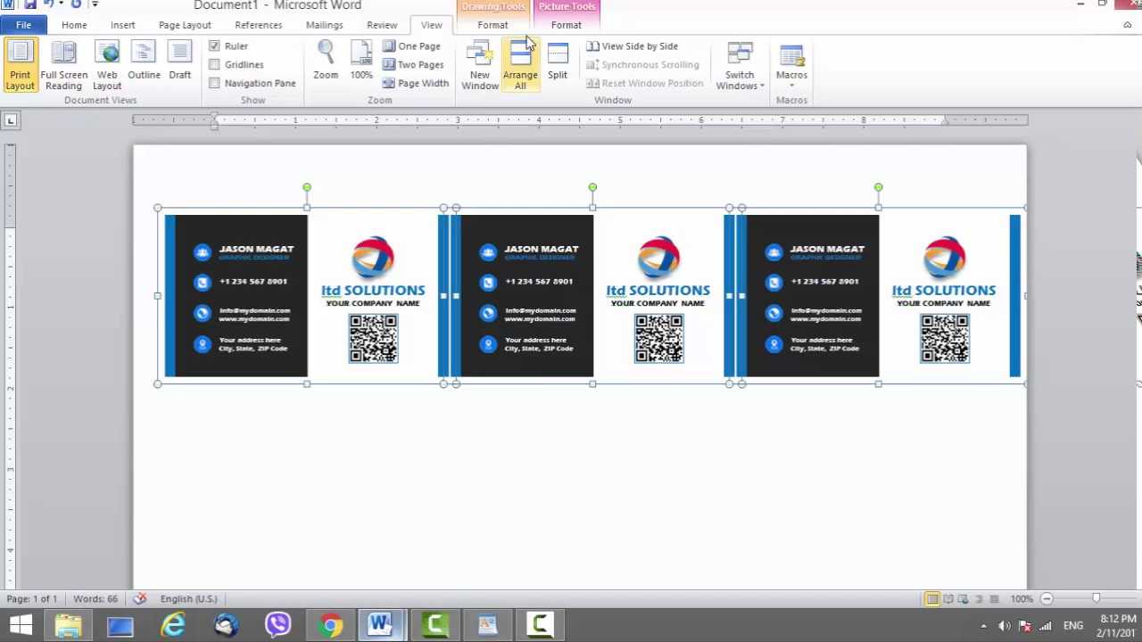 Business Card Template For Microsoft Word With Business Cards Templates Microsoft Word