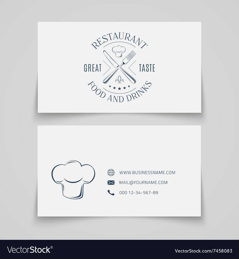 Business Card Template With Logo For Restaurant Intended For Restaurant Business Cards Templates Free