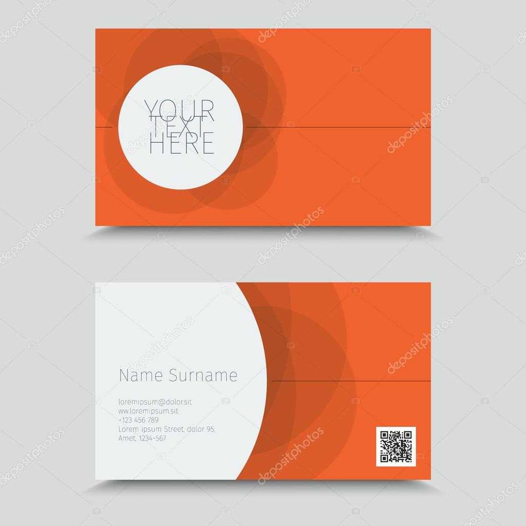 Business Card Template With Qr Code | Visit Card With Qr Intended For Qr Code Business Card Template