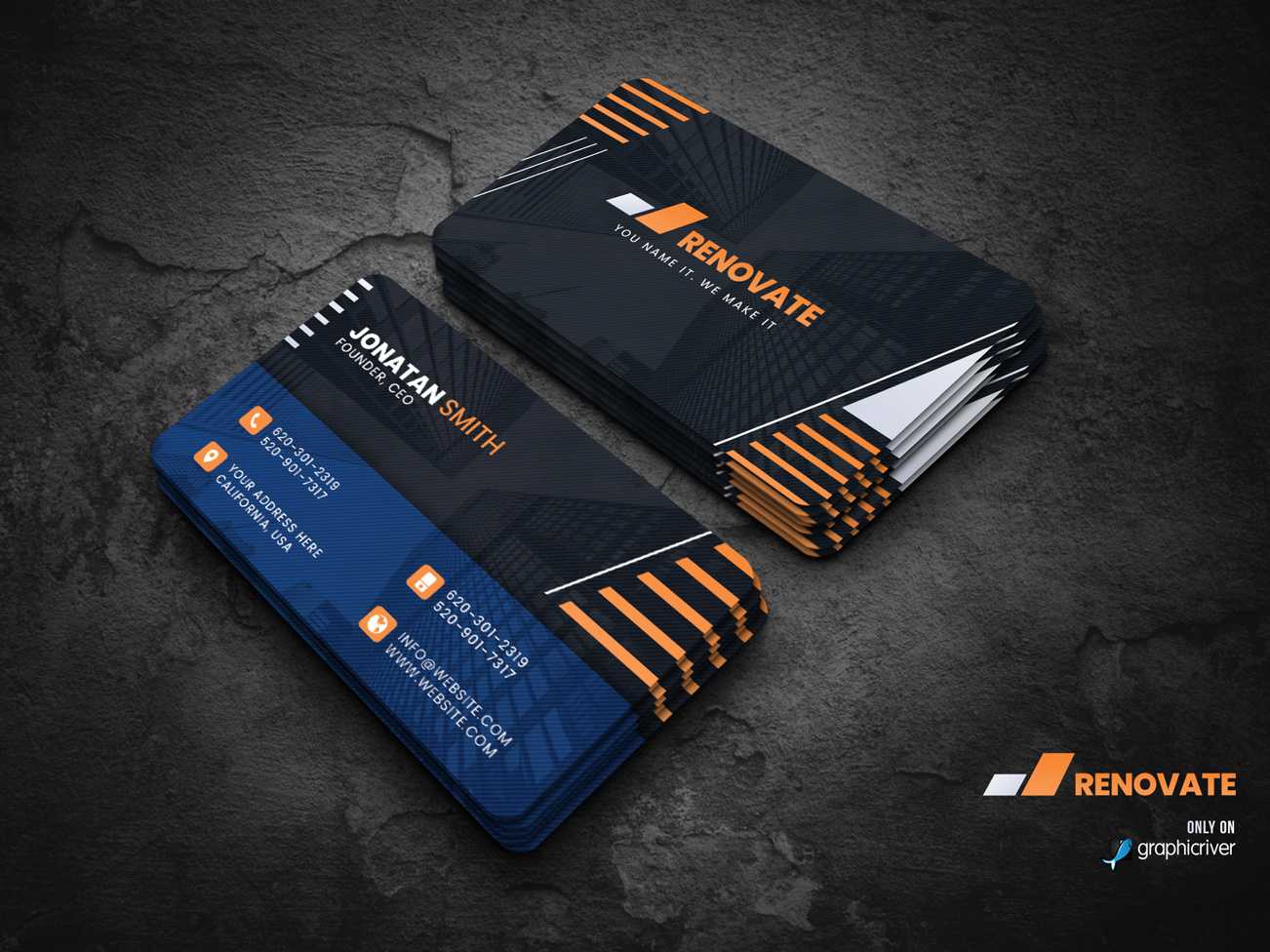 Business Card Templatedalibor Stankovic On Dribbble Throughout Name Card Template Photoshop
