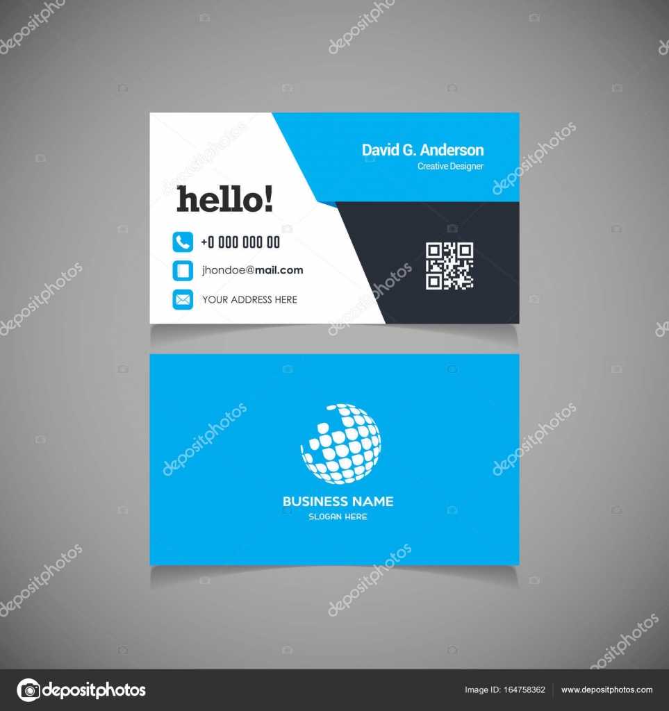 Business Card With Qr Code Template | Business Card Template Regarding Qr Code Business Card Template