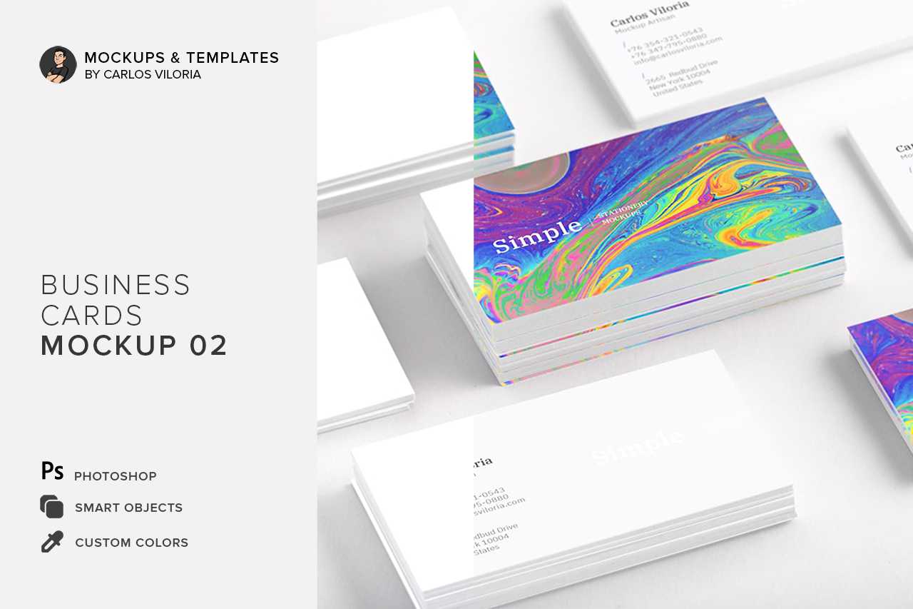 Business Cards Mockup 02 For Business Card Template Size Photoshop