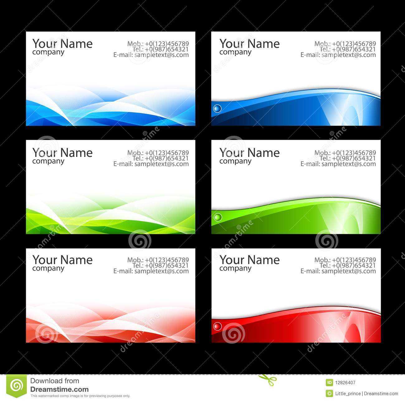 Business Cards Templates Stock Illustration. Illustration Of Inside Free Template Business Cards To Print