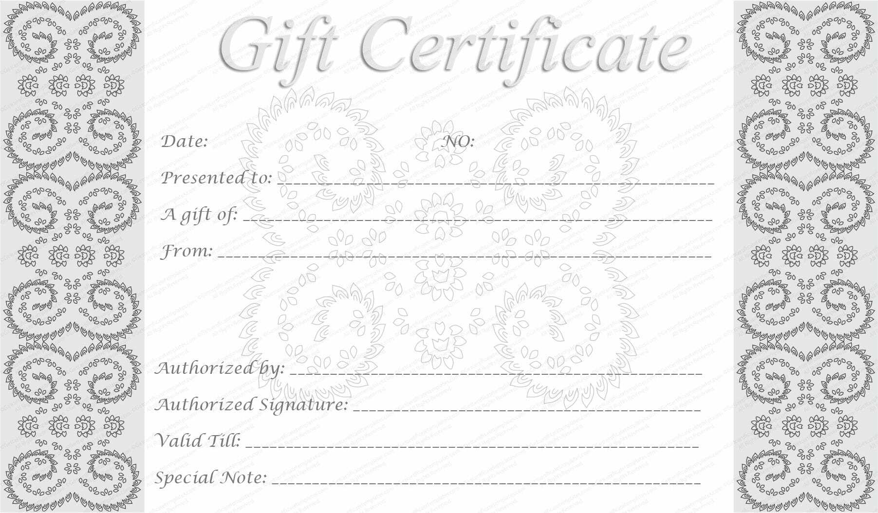 Business Gift Certificate Template (50+ Editable & Printable Within Microsoft Gift Certificate Template Free Word