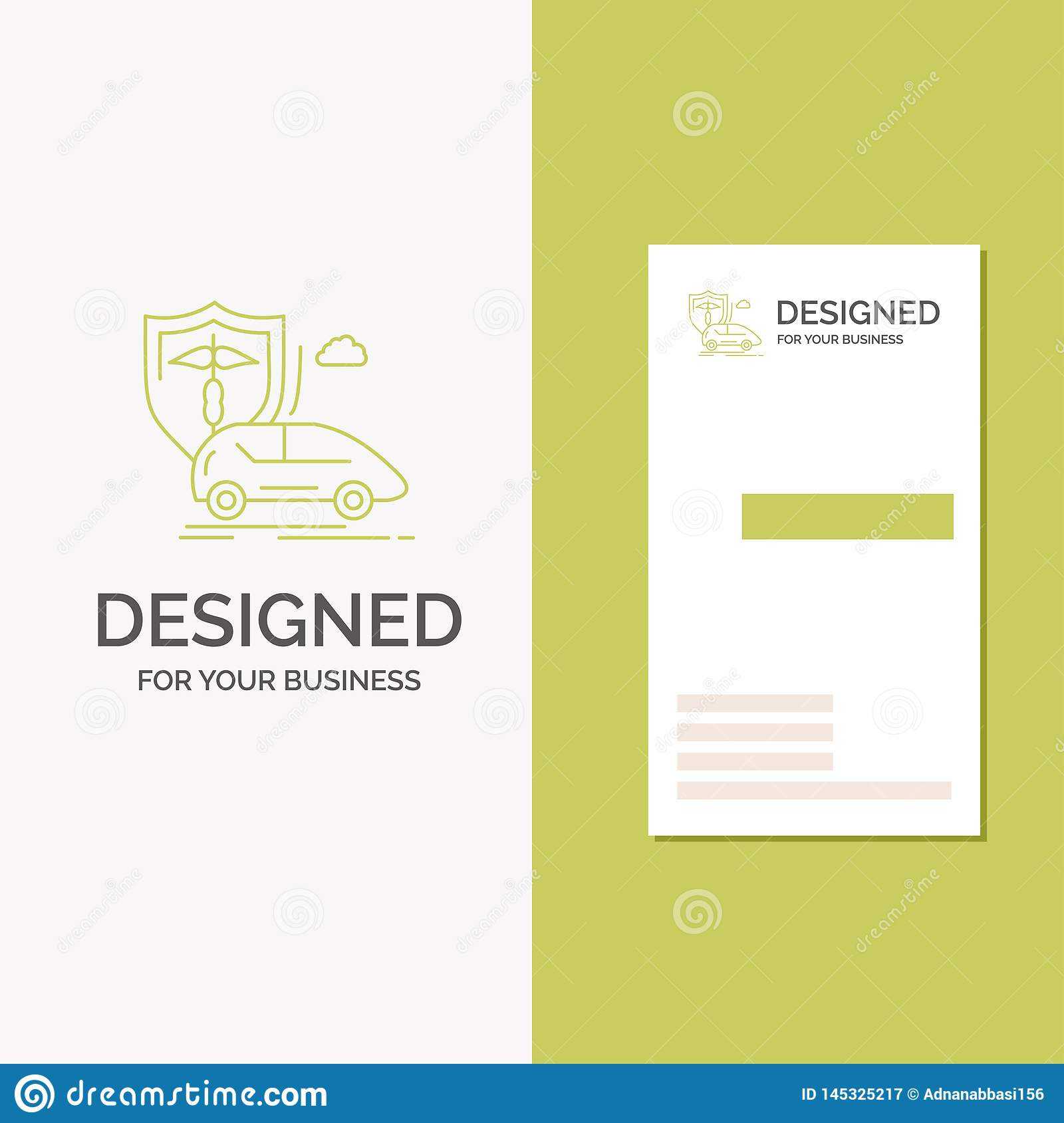 Business Logo For Car, Hand, Insurance, Transport, Safety With Car Insurance Card Template Download