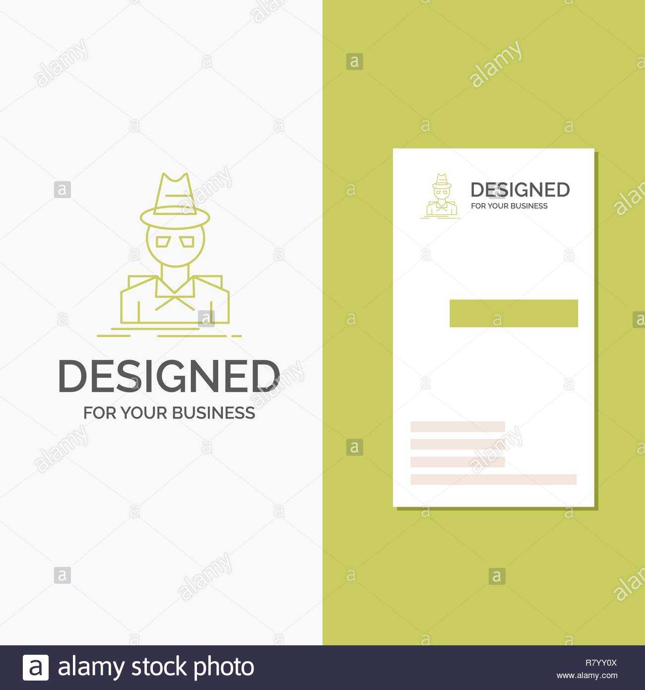 Business Logo For Detective, Hacker, Incognito, Spy, Thief Intended For Spy Id Card Template