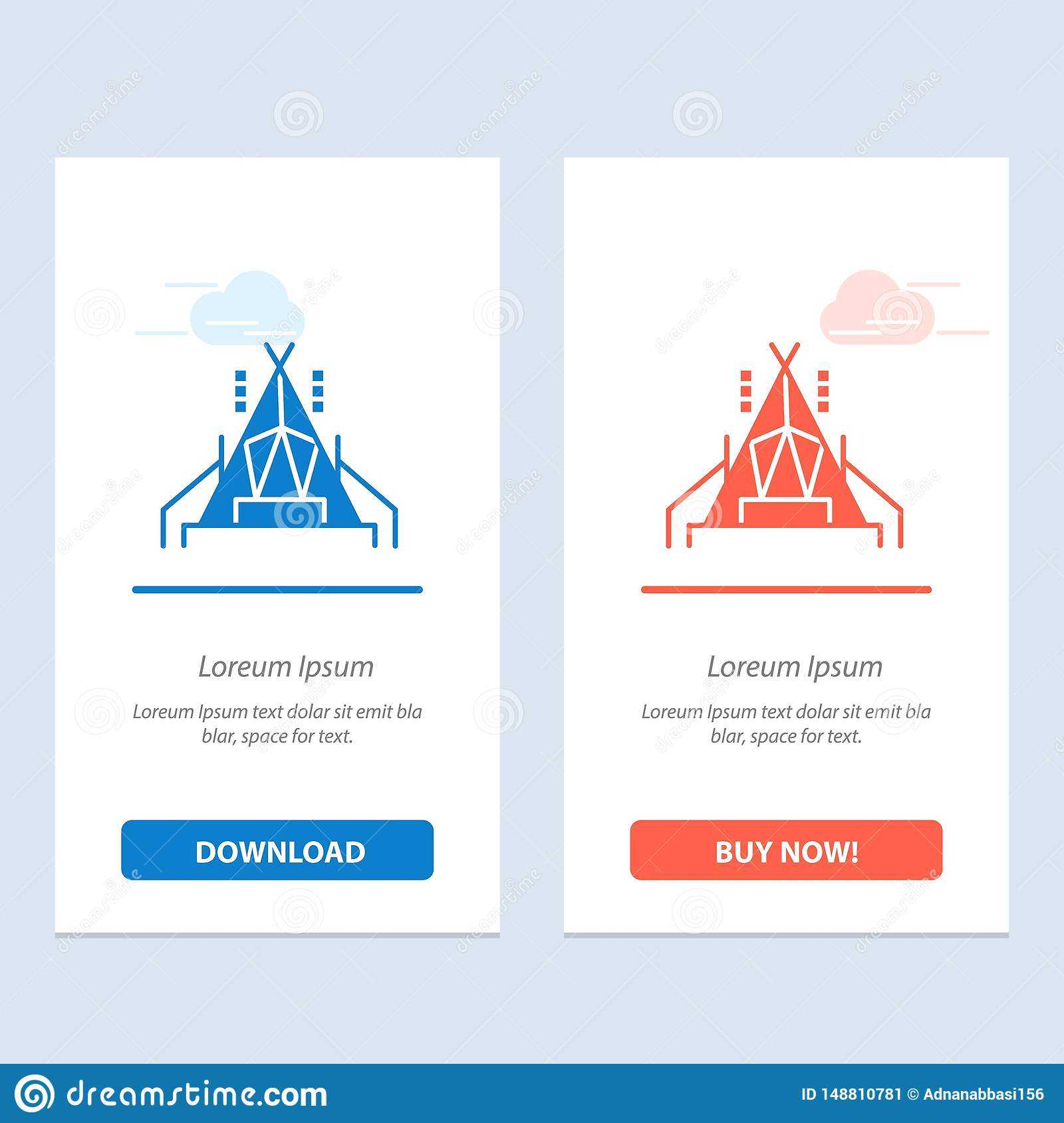 Camp, Tent, Camping Blue And Red Download And Buy Now Web Throughout Free Tent Card Template Downloads