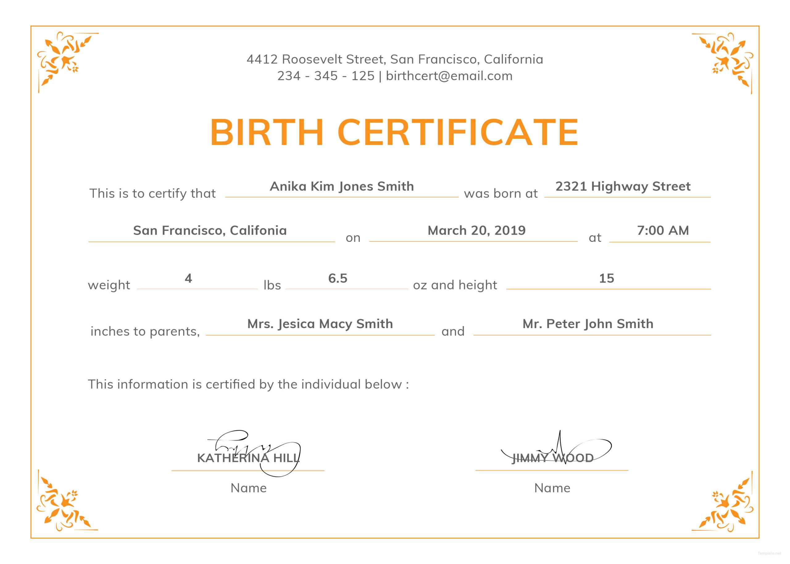 Can Make A Delivery Certificate Crucial | Gift Certificate Regarding Official Birth Certificate Template