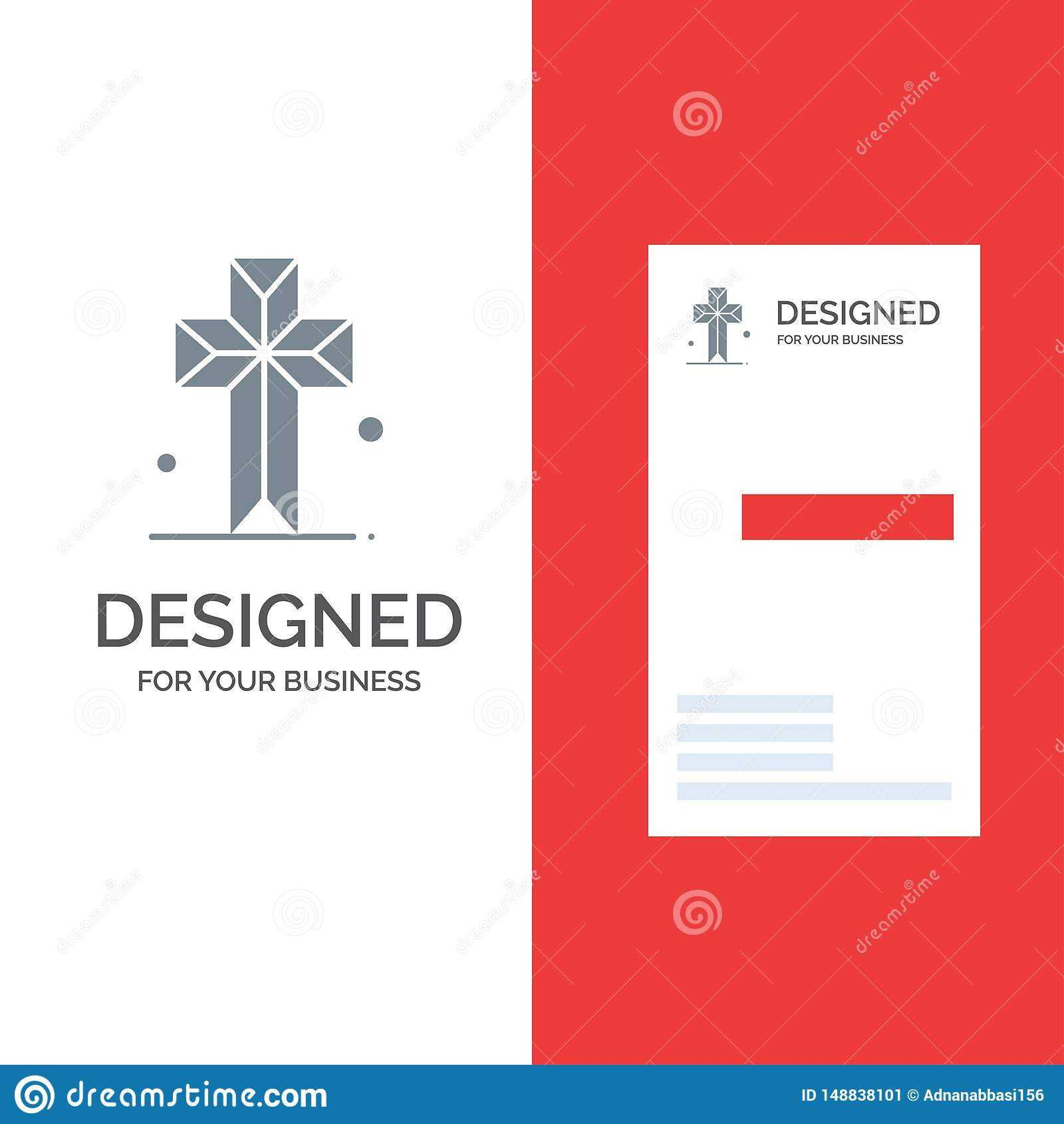 Cathedral, Church, Cross, Parish Grey Logo Design And With Christian Business Cards Templates Free