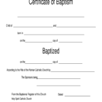 Catholic Baptism Certificate Online – Fill Online, Printable With Roman Catholic Baptism Certificate Template