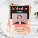 Celebration Of Life Funeral Program Invitation Card Template Throughout Remembrance Cards Template Free