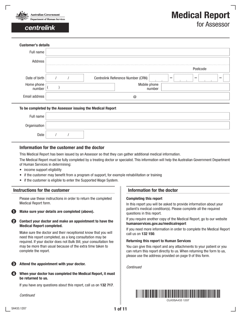 Centrelink Medical Certificate – Fill Online, Printable Inside Australian Doctors Certificate Template