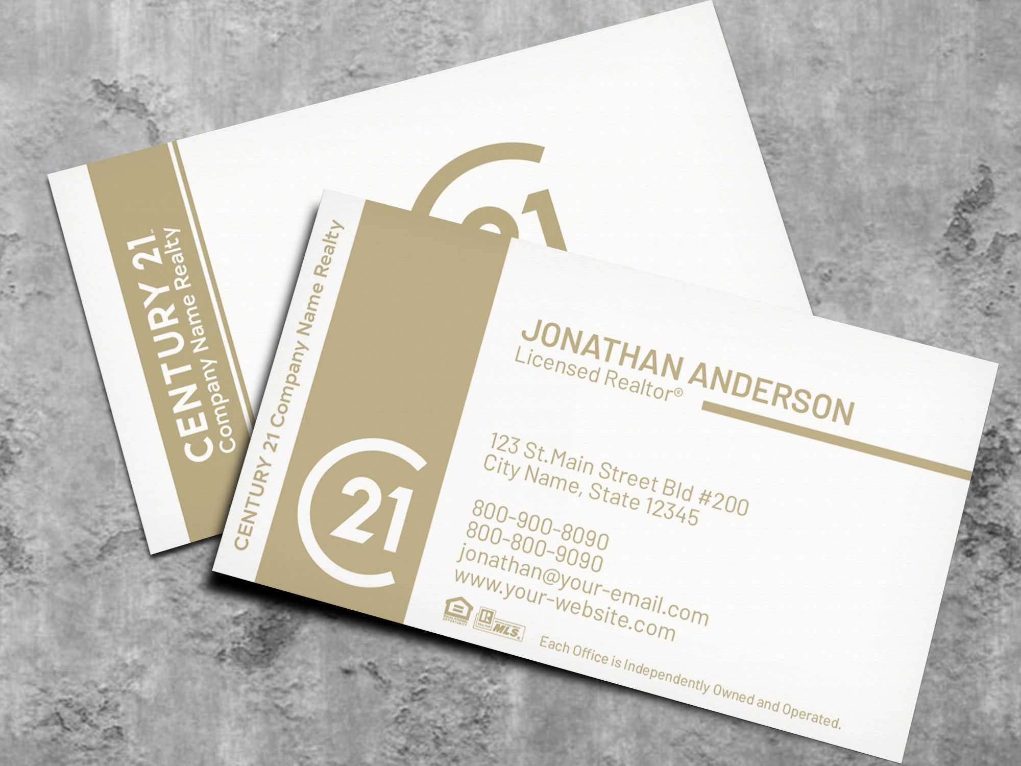 Century 21 Business Card Template 18030Wg – Nusacreative Pertaining To Coldwell Banker Business Card Template