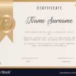 Certificate Award Template Blank In Gold Inside Template For Certificate Of Award