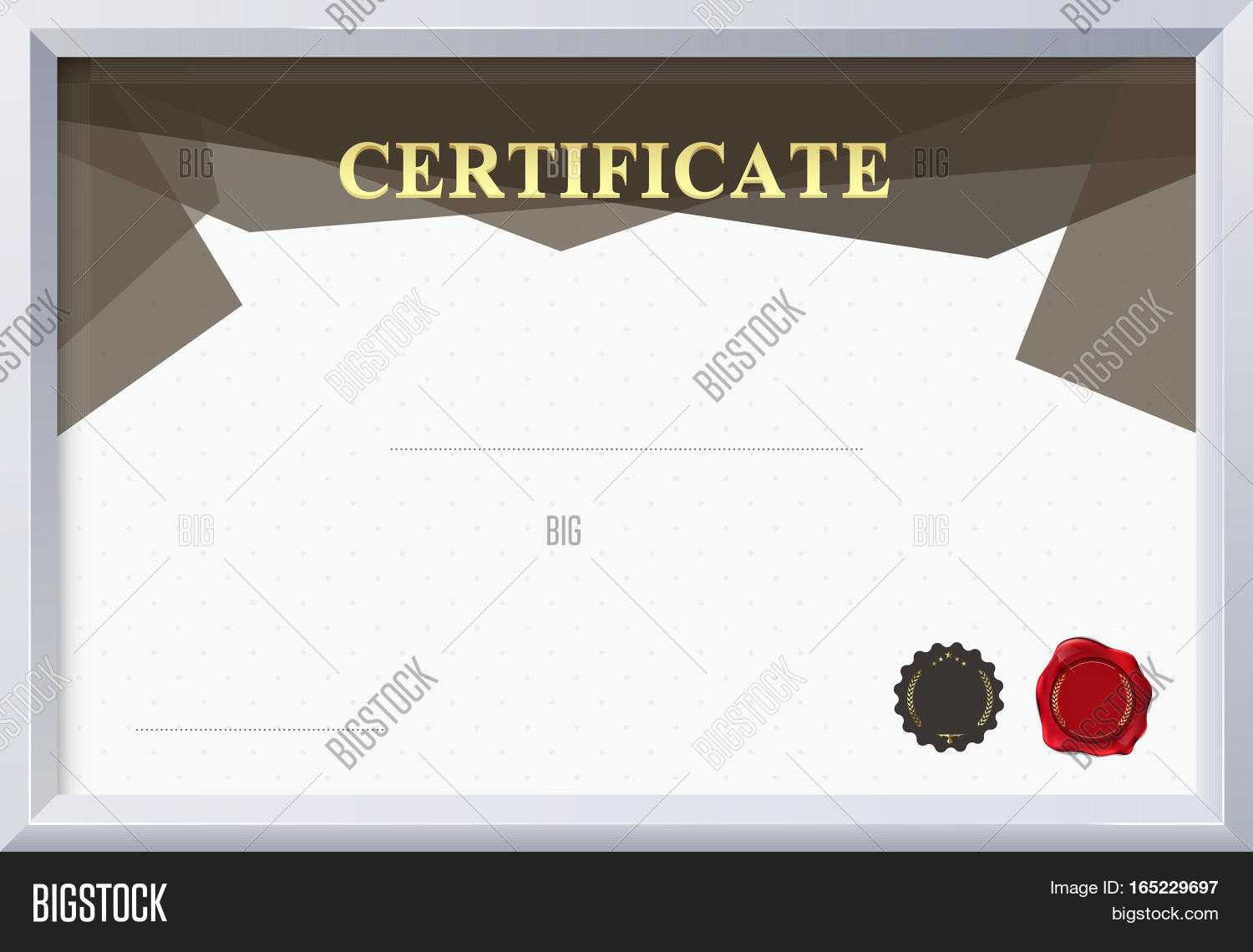 Certificate Border, Vector & Photo (Free Trial) | Bigstock Throughout Certificate Border Design Templates