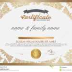 Certificate Design Template. Stock Vector – Illustration Of Intended For Design A Certificate Template