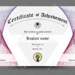Certificate Diploma Border, Certificate Template. Design On White.. For Certificate Border Design Templates