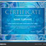 Certificate Diploma Golden Design Template Colorful In Certificate Scroll Template