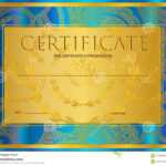 Certificate, Diploma Golden Design Template, Colorful Inside Certificate Scroll Template